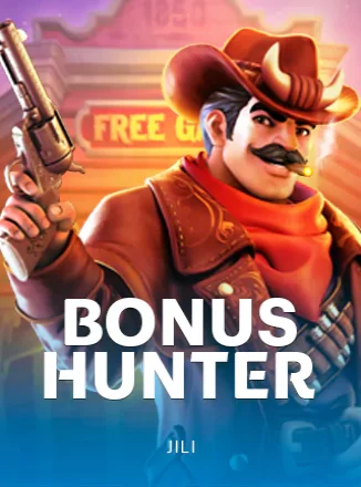 ปกเกม Bonus Hunter คาวบอยสวมหมวกและปืน ในหน้ารวมเกมของ AW8